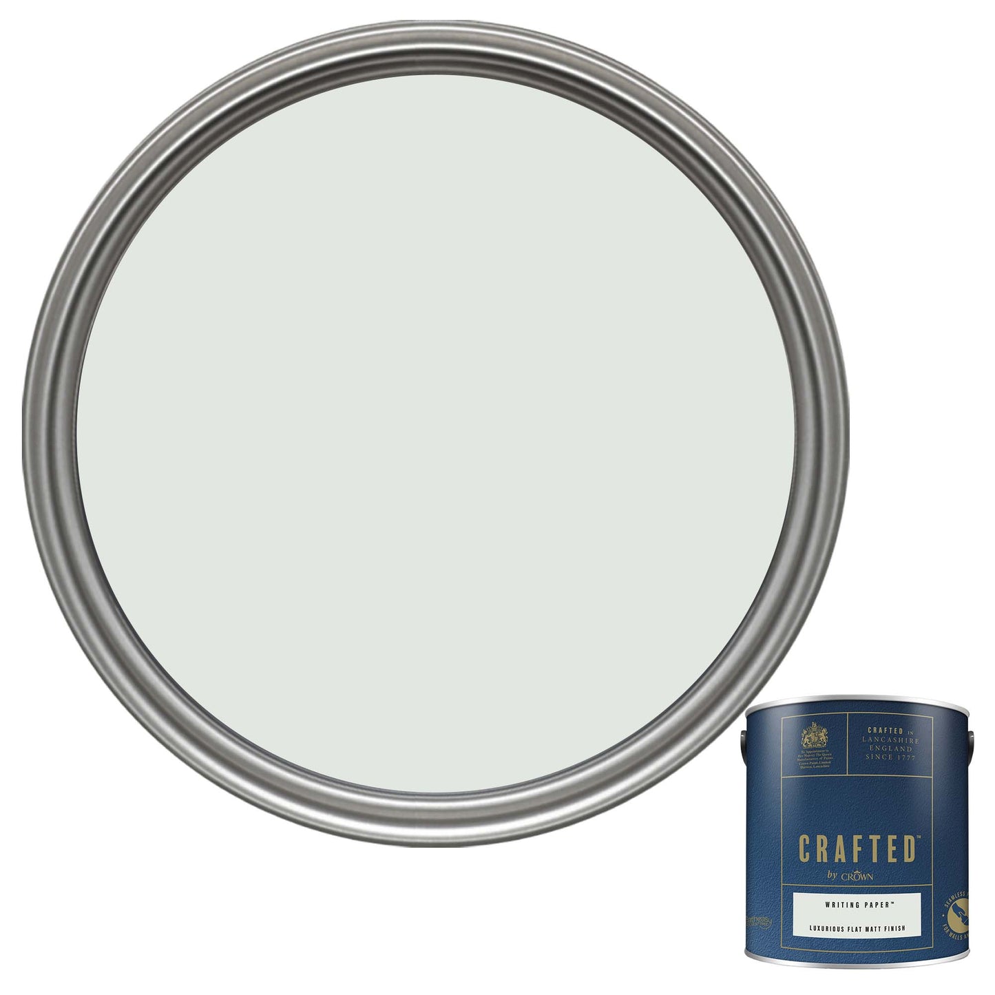 Crown Crafted Luxurious Flat Matt Finish Paint - Writing Paper - 2.5 Litre