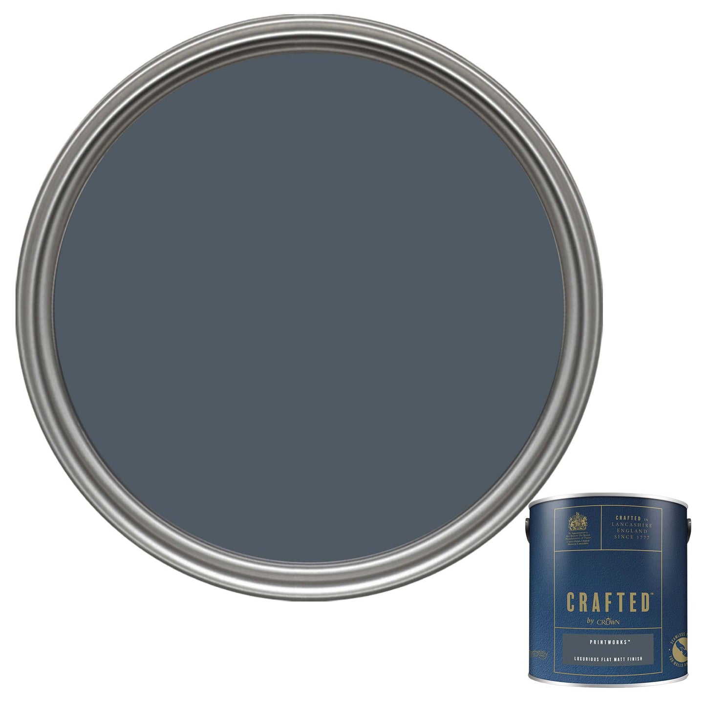 Crown Crafted Luxurious Flat Matt Finish Paint - Printworks - 2.5 Litre