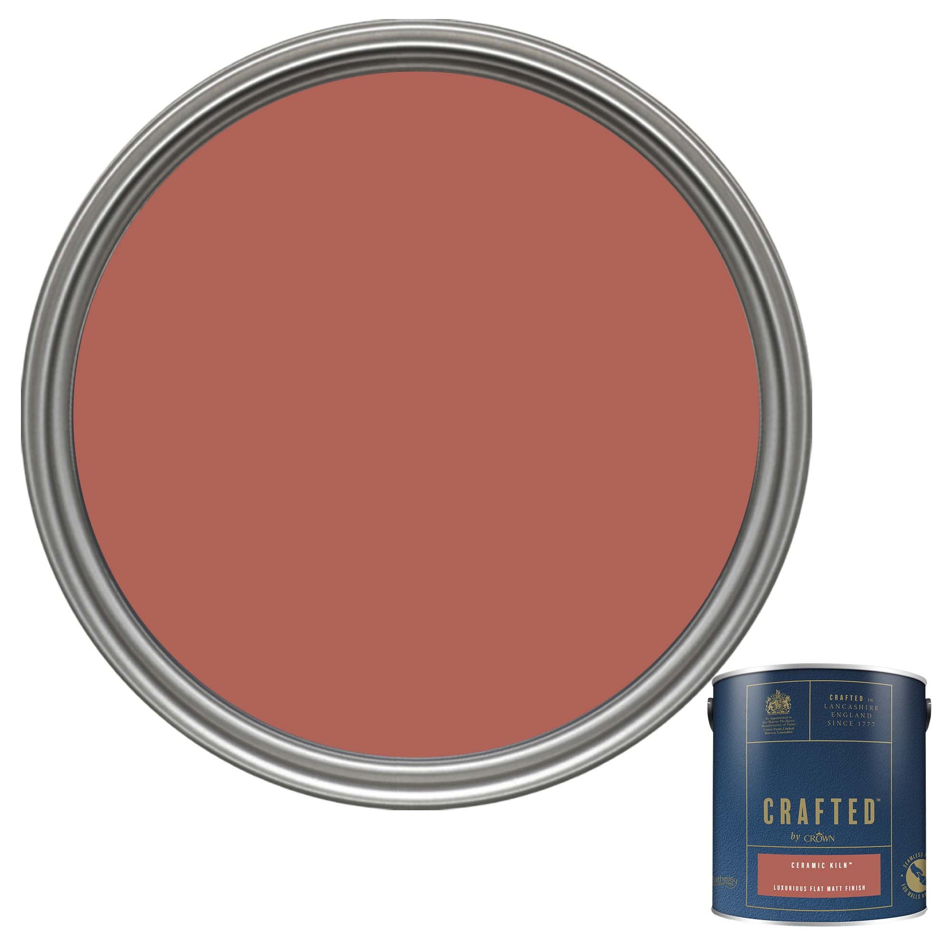 Crown Crafted Luxurious Flat Matt Finish Paint - Ceramic Kiln - 2.5 Litre