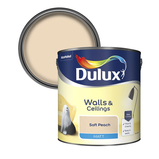 Dulux Matt Paint - Soft Peach - 2.5 Litre