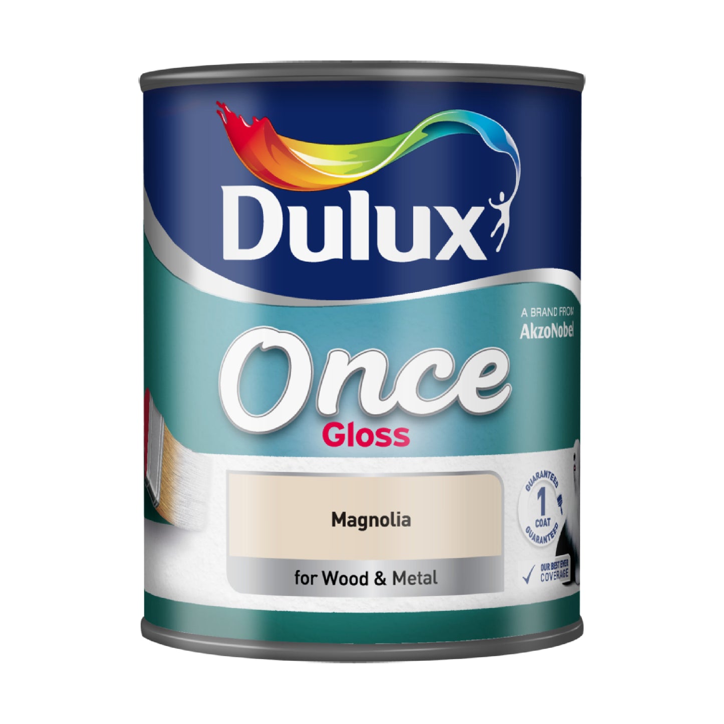 Dulux Once Gloss Paint - Magnolia - 750ml