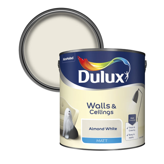 Dulux Matt Paint - Almond White - 2.5 Litre