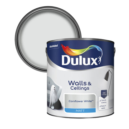 Dulux Matt Paint - Cornflower White - 2.5 Litre