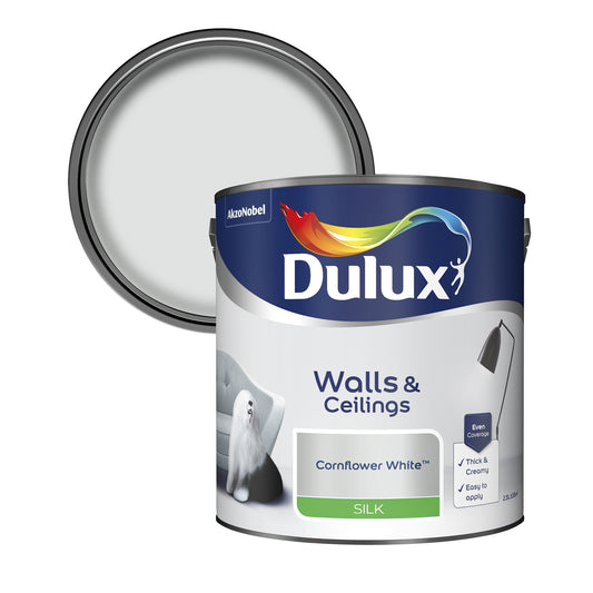 Dulux Silk Paint - Cornflower White - 2.5 Litre