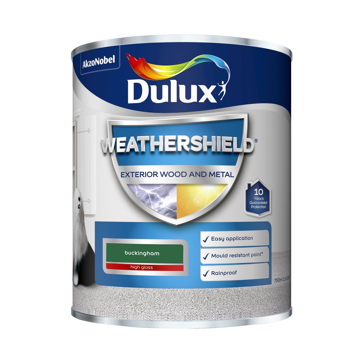 Dulux Weathershield High Gloss Paint - Buckingham - 750ml