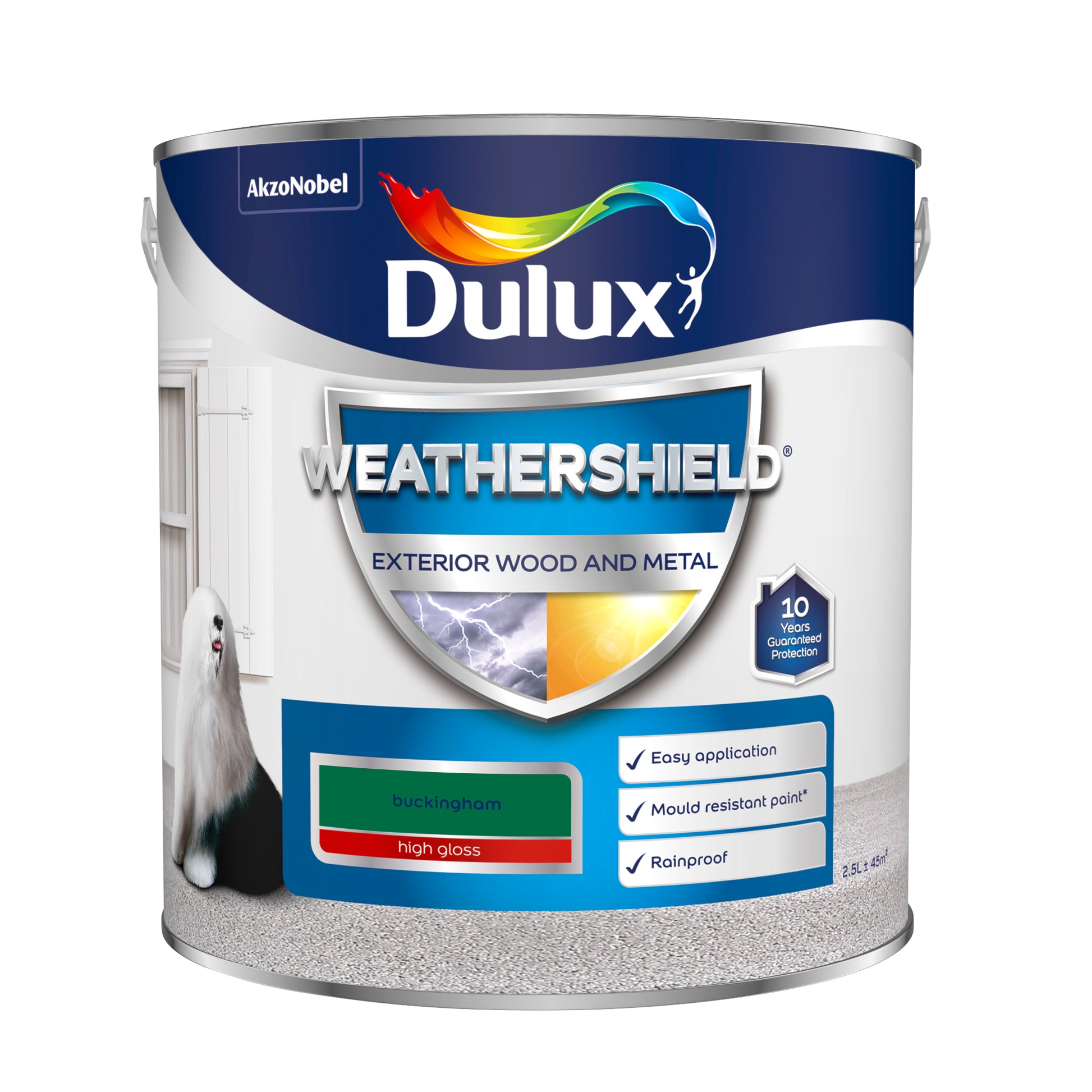 Dulux Weathershield High Gloss Paint - Buckingham - 2.5 Litre