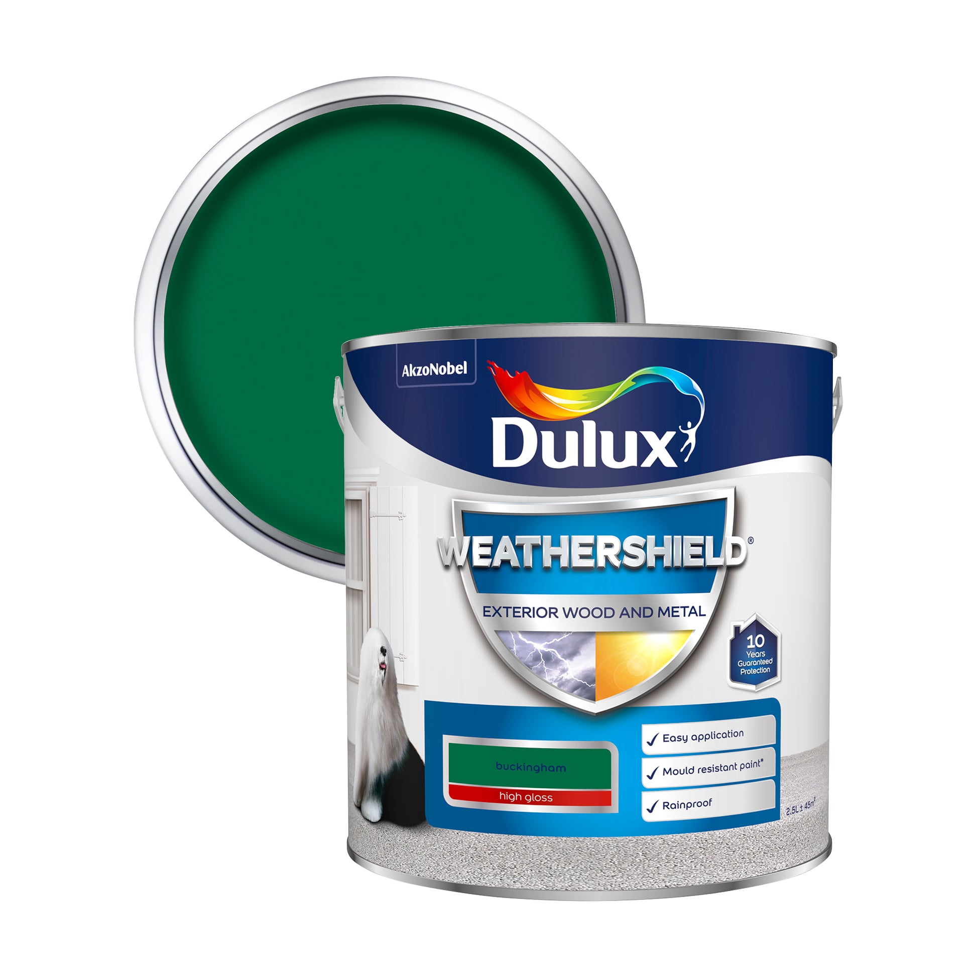 Dulux Weathershield High Gloss Paint - Buckingham - 2.5 Litre