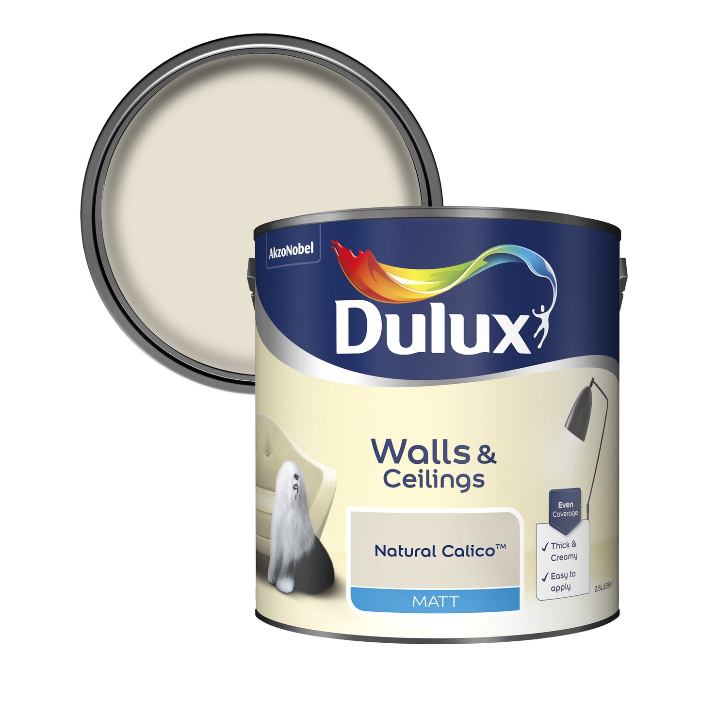 Dulux Matt Paint - Natural Calico - 2.5 Litre