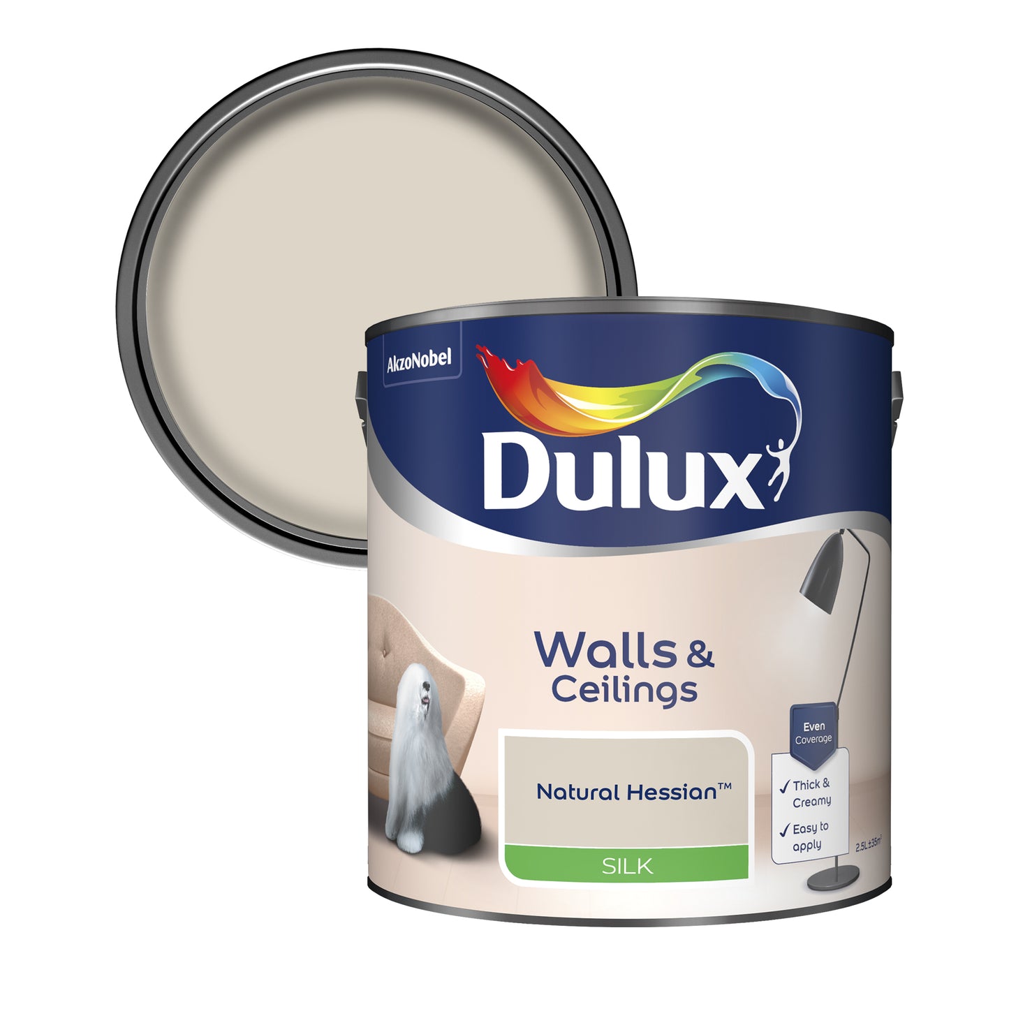 Dulux Silk Paint - Natural Hessian - 2.5 Litre