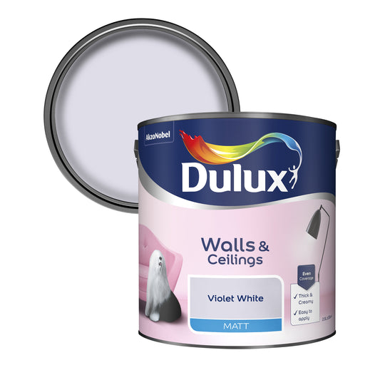 Dulux Matt Paint - Violet White - 2.5 Litre