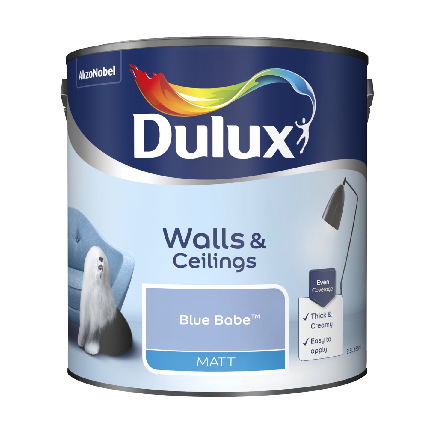 Dulux Matt Paint - Blue Babe - 2.5 Litre