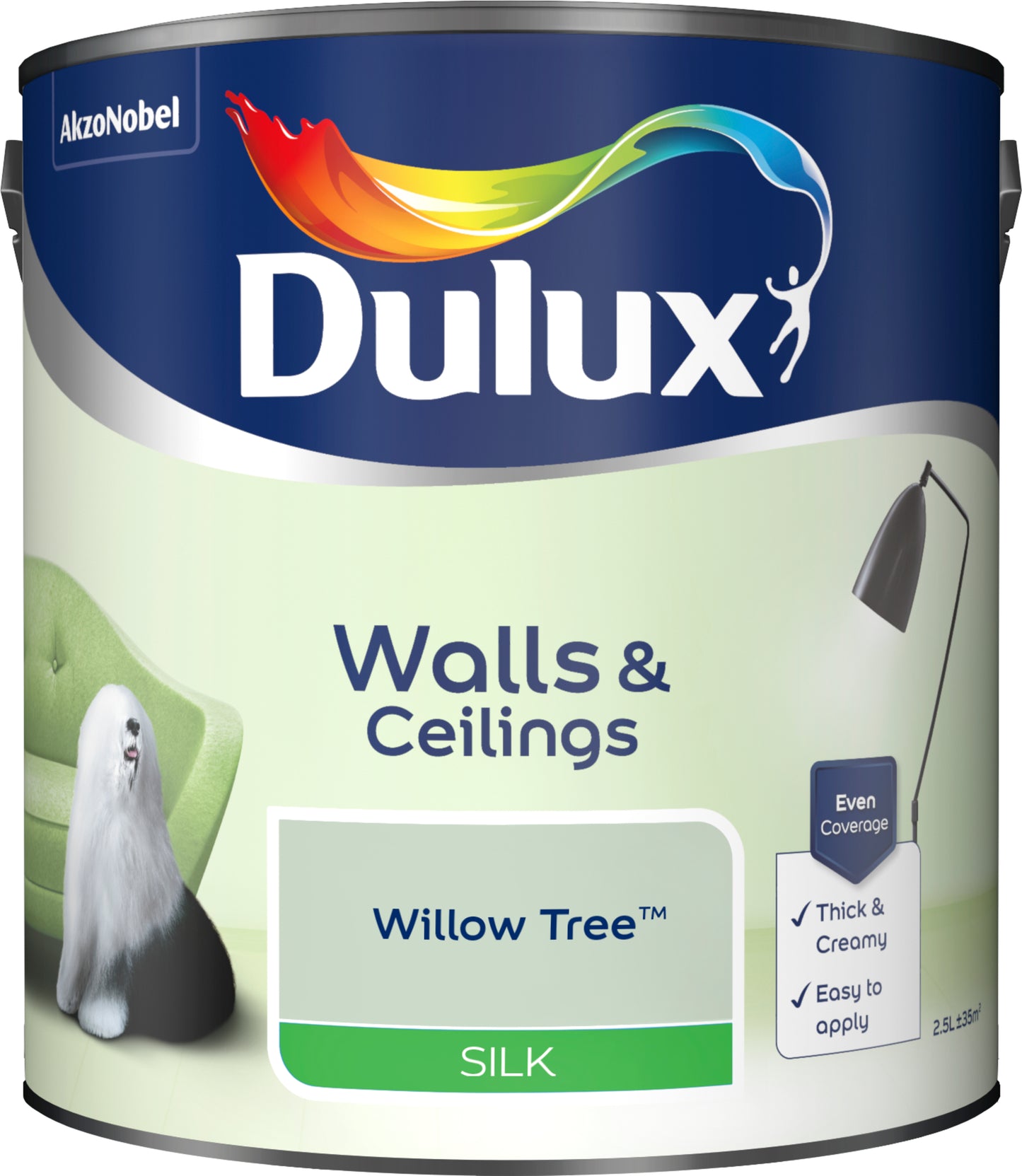 Dulux Silk Paint - Willow Tree - 2.5 Litre