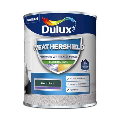 Dulux Weathershield Quick Dry Satin Paint - Heathland - 750ml