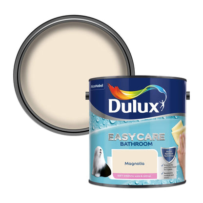 Dulux Easycare Bathroom Soft Sheen Paint - Magnolia - 2.5 Litre