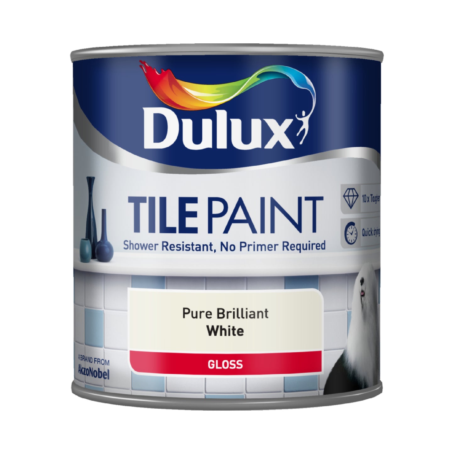 Dulux Tile Paint - Pure Brilliant White - 600ml