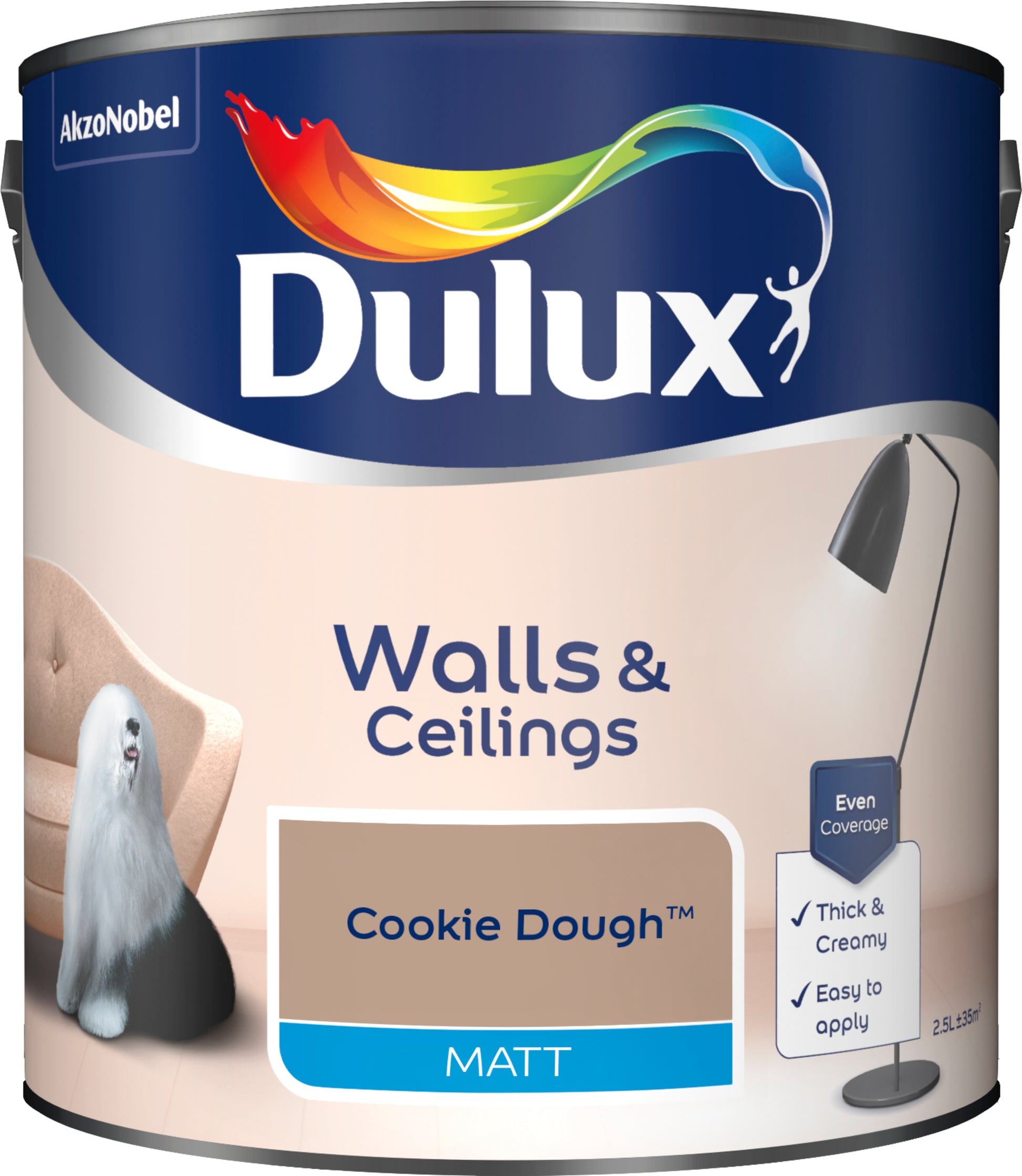 Dulux Matt Paint - Cookie Dough - 2.5 Litre