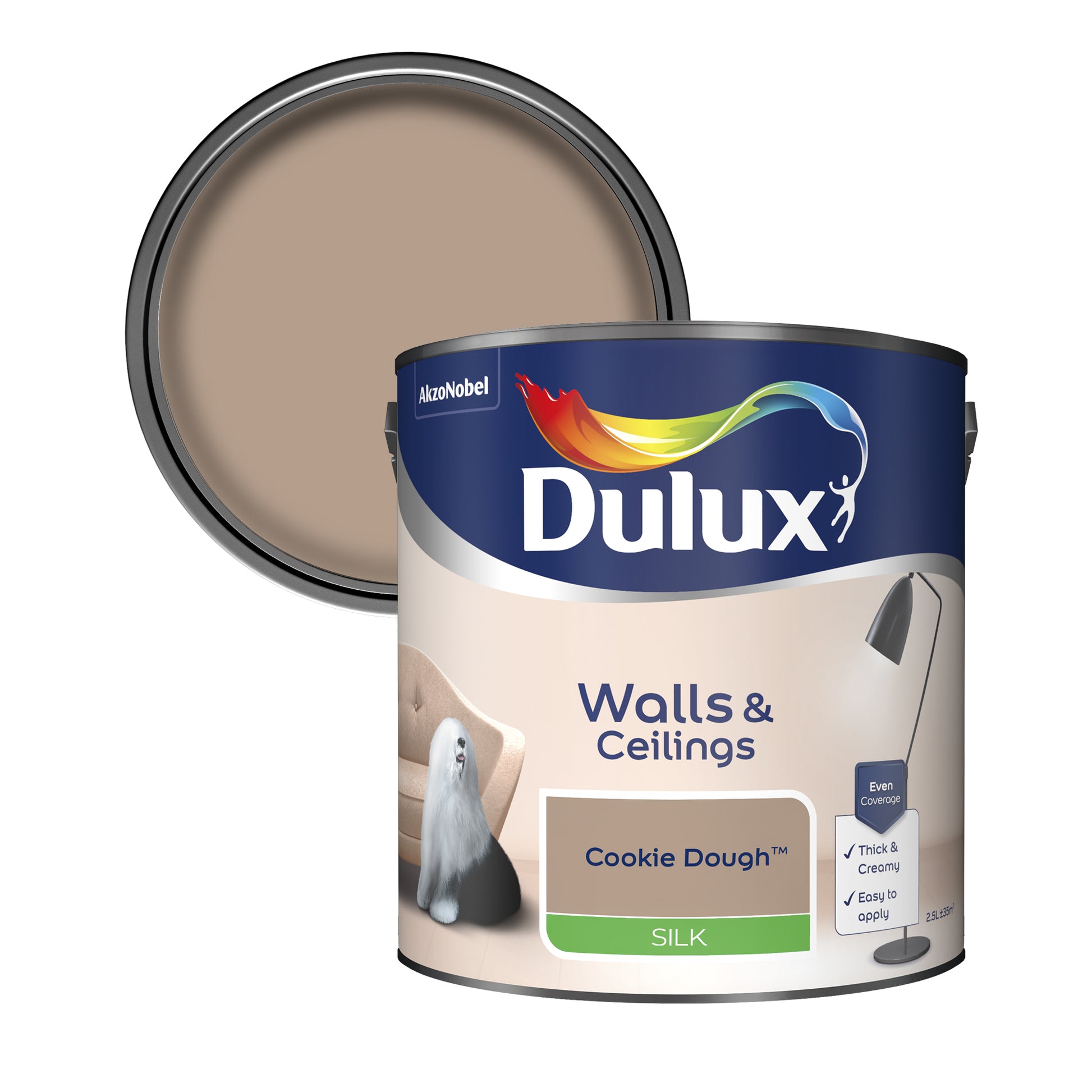 Dulux Silk Paint - Cookie Dough - 2.5 Litre