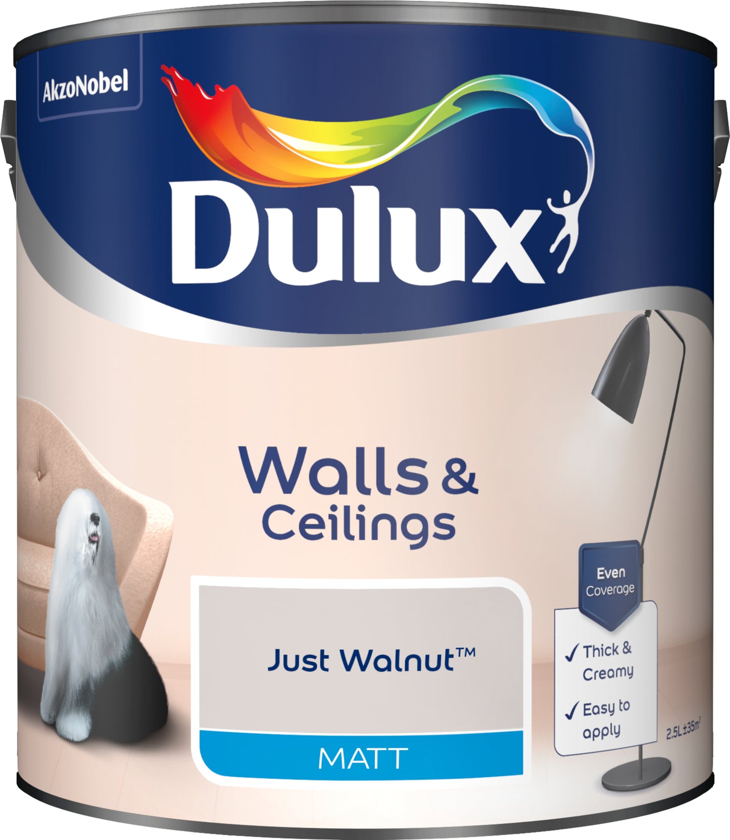 Dulux Matt Paint - Just Walnut - 2.5 Litre