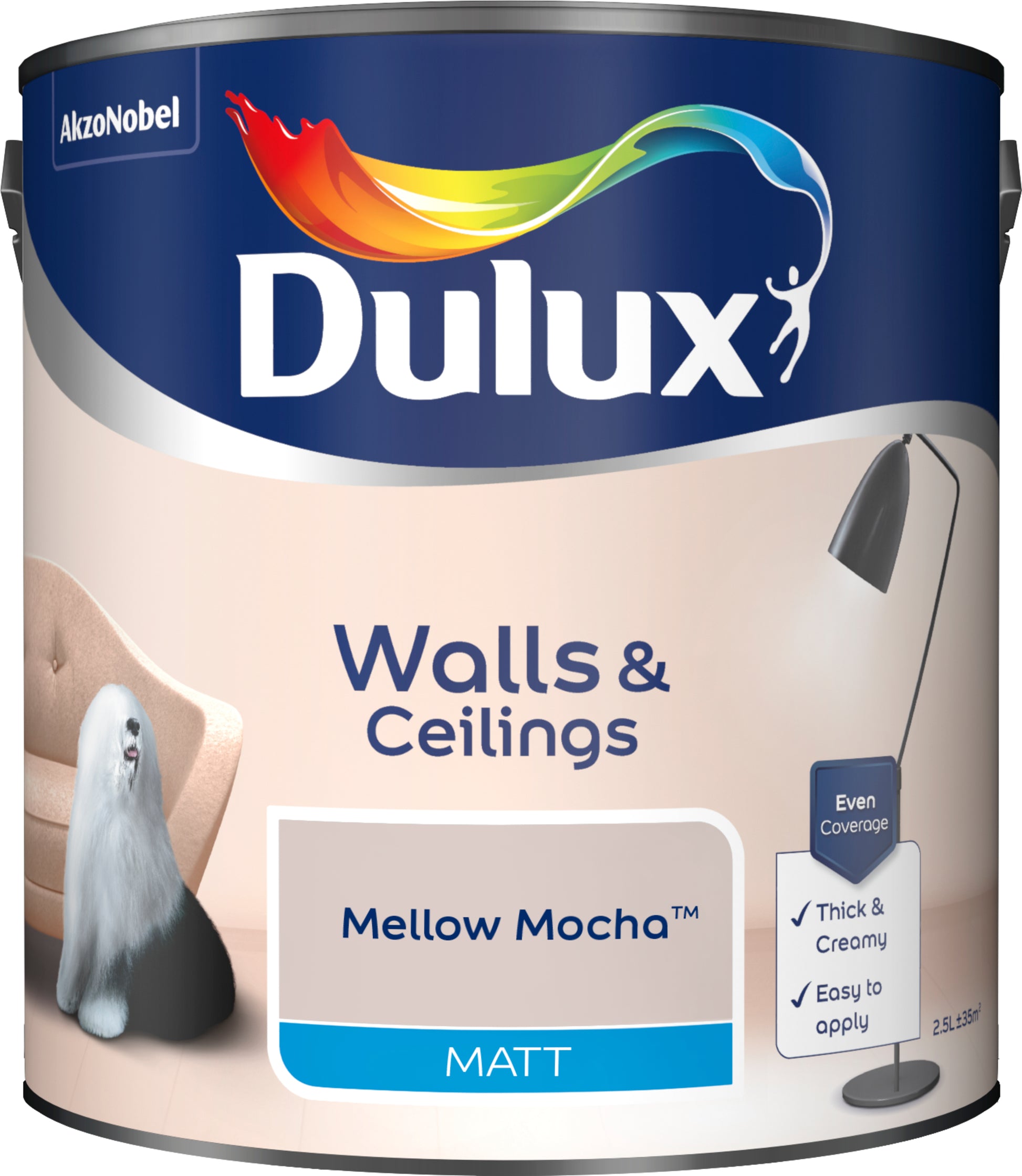 Dulux Matt Paint - Mellow Mocha - 2.5 Litre