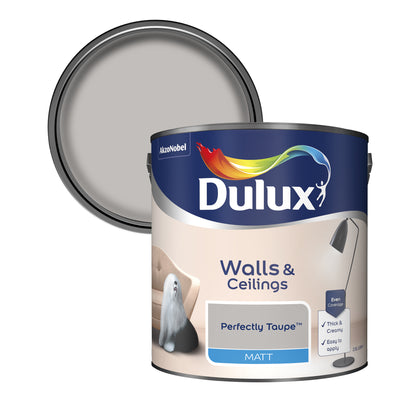 Dulux Matt Paint - Perfectly Taupe - 2.5 Litre