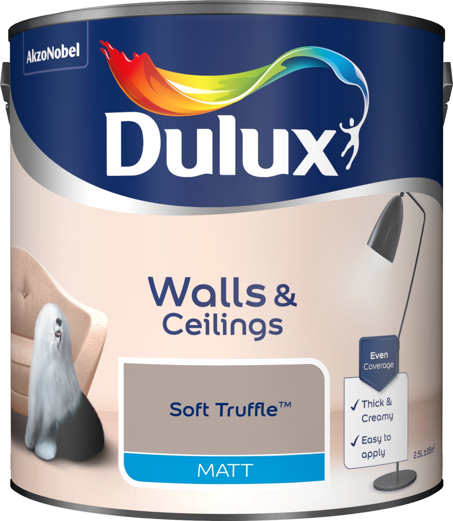 Dulux Matt Paint - Soft Truffle - 2.5 Litre