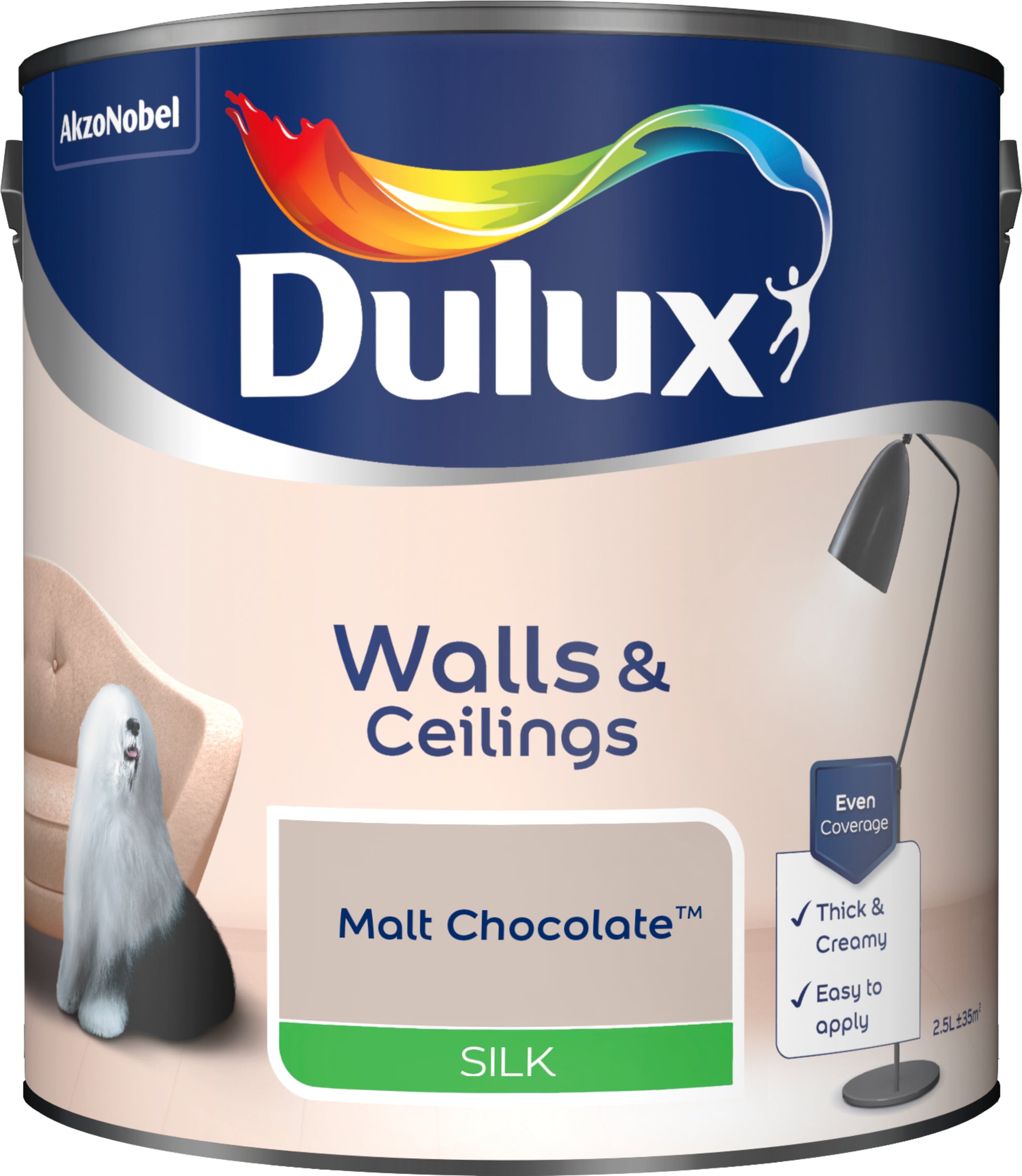 Dulux Silk Paint - Malt Chocolate - 2.5 Litre