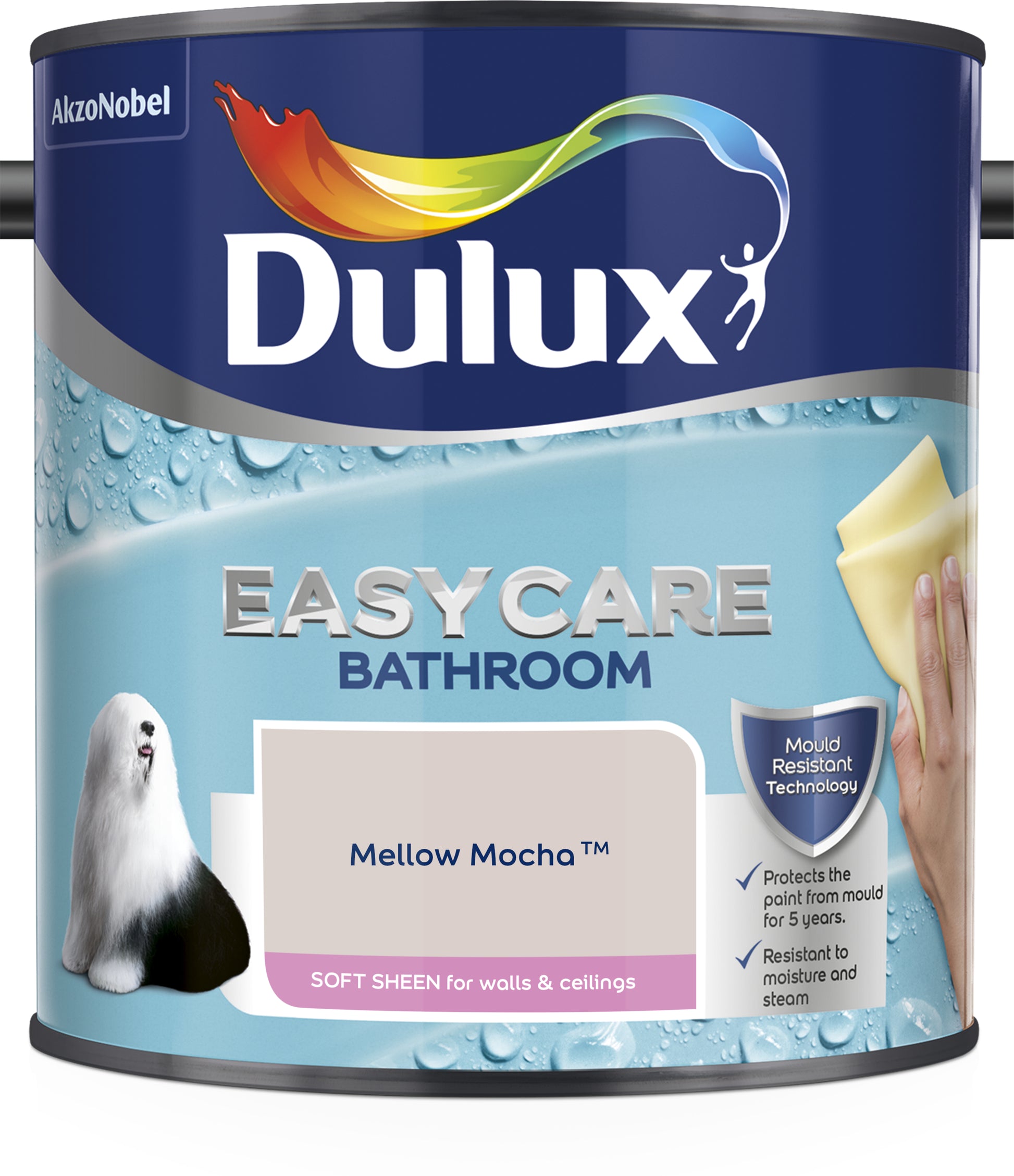 Dulux Easycare Bathroom Soft Sheen Paint - Mellow Mocha - 2.5 Litre