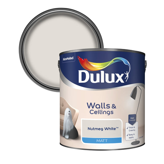 Dulux Matt Paint - Nutmeg White - 2.5 Litre