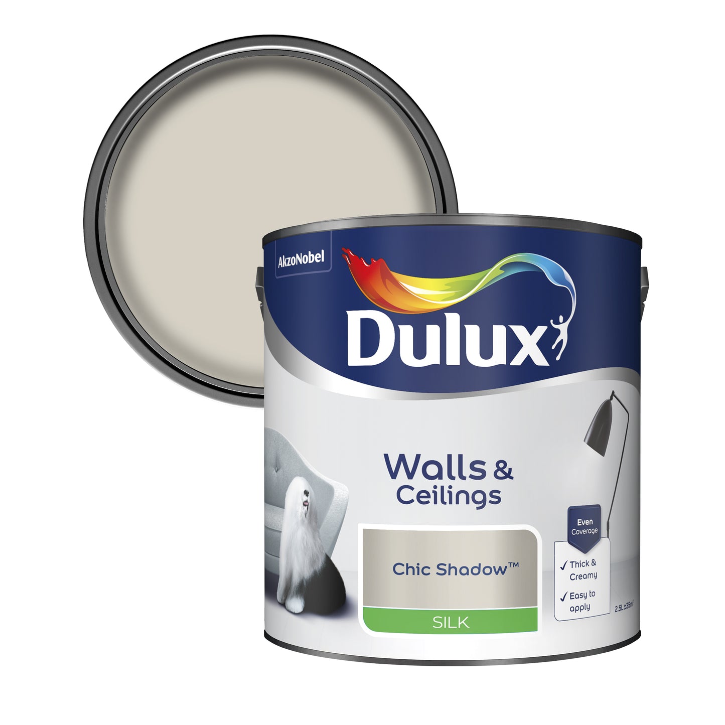 Dulux Silk Paint - Chic Shadow - 2.5 Litre