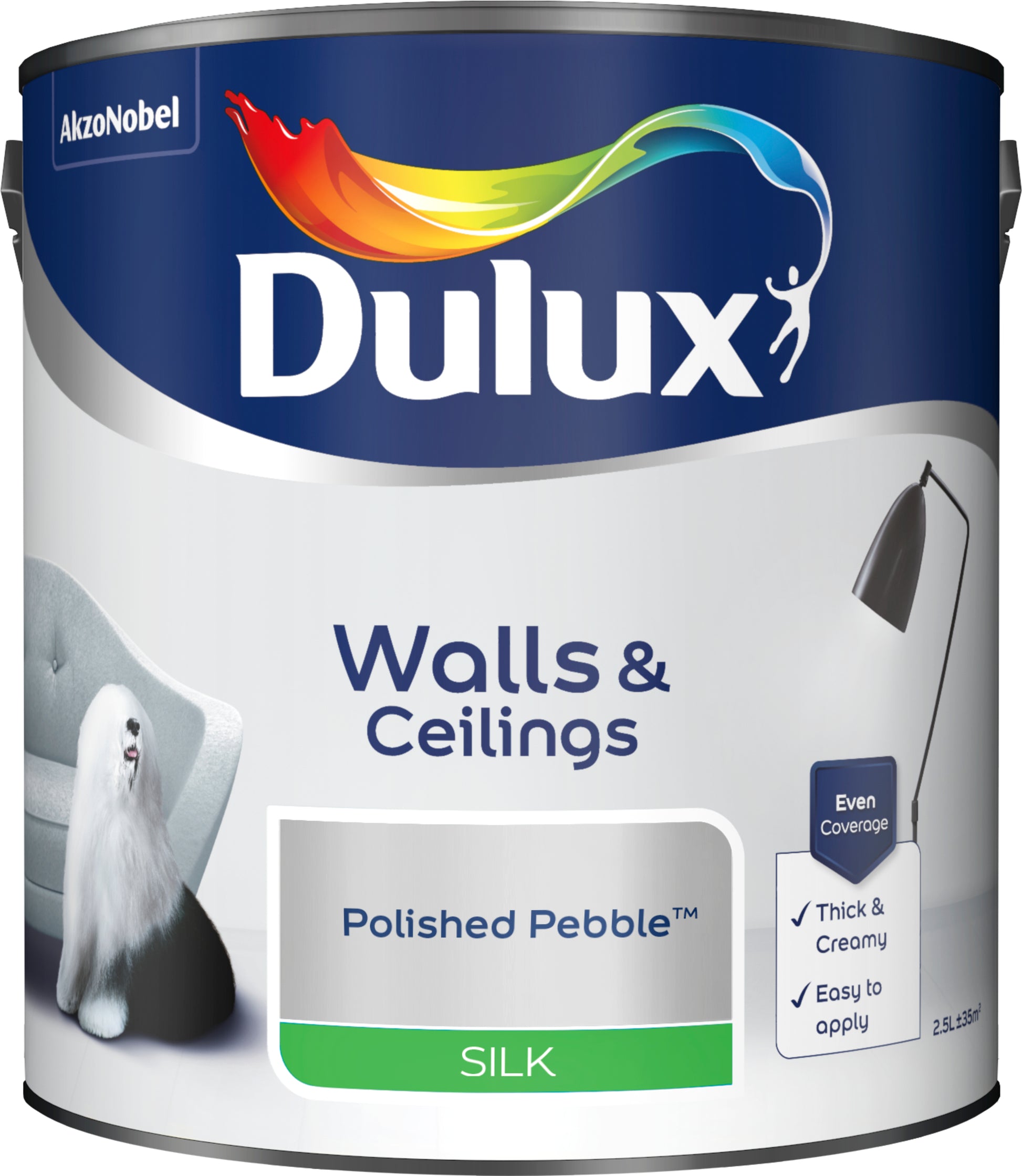 Dulux Silk Paint - Polished Pebble - 2.5 Litre