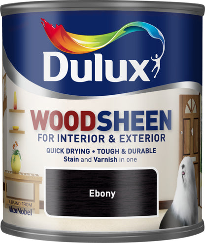 Dulux Interior and Exterior Water Based Woodsheen - Ebony - 250ml