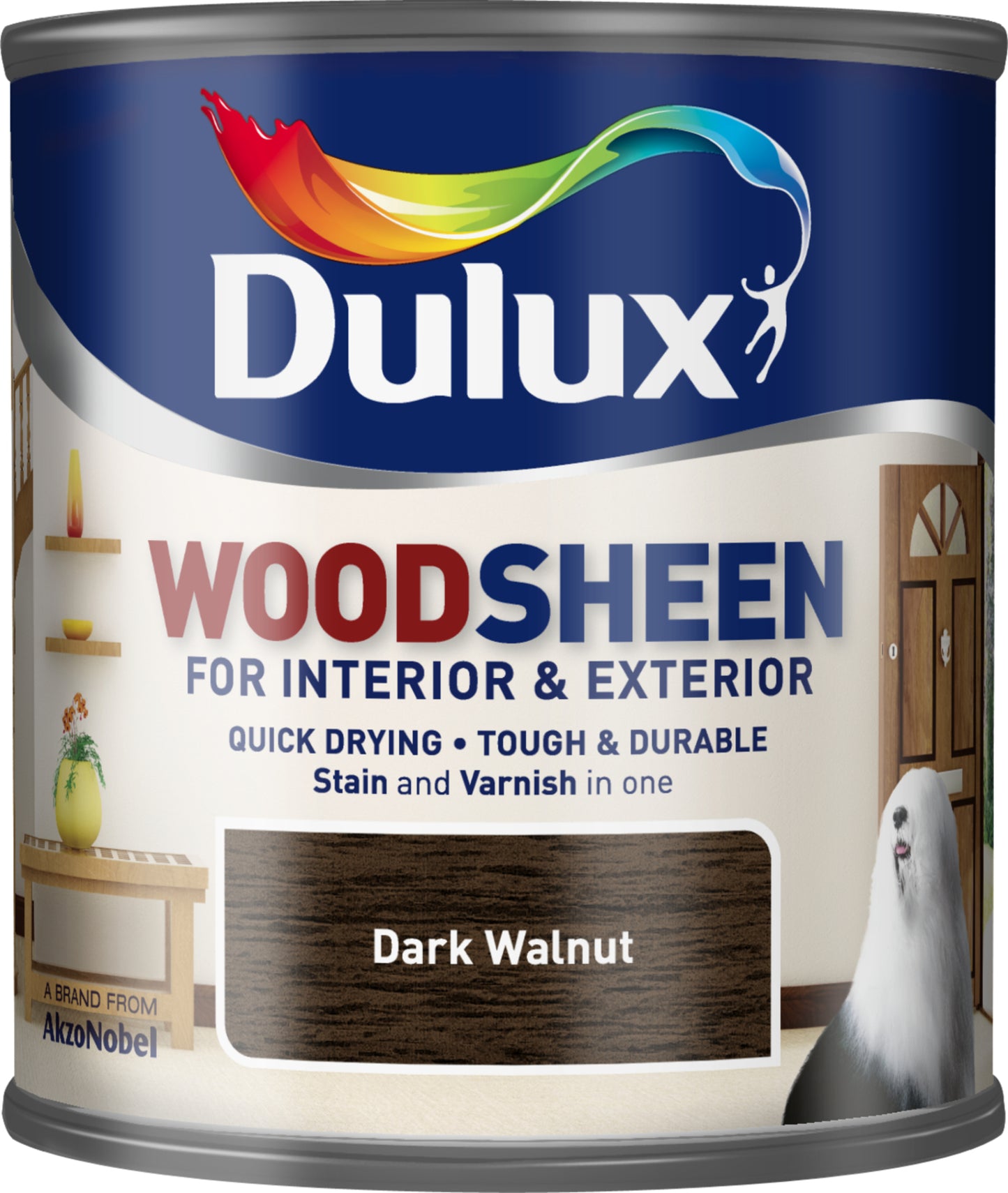 Dulux Interior and Exterior Water Based Woodsheen - Dark Walnut - 250ml