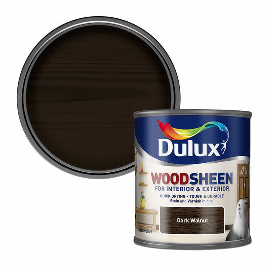 Dulux Interior and Exterior Water Based Woodsheen - Dark Walnut - 250ml