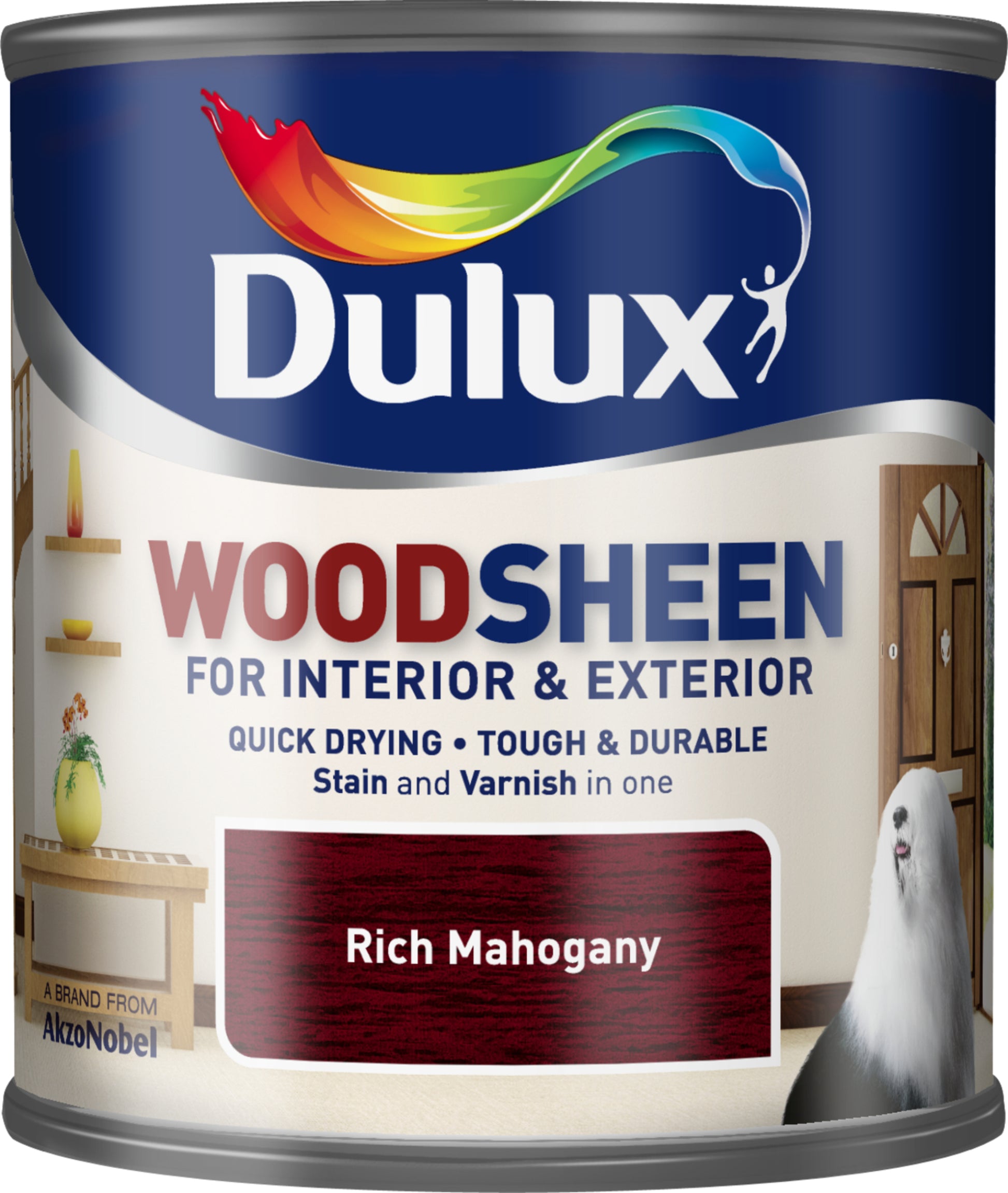 Dulux Interior and Exterior Water Based Woodsheen - Rich Mahogany - 250ml