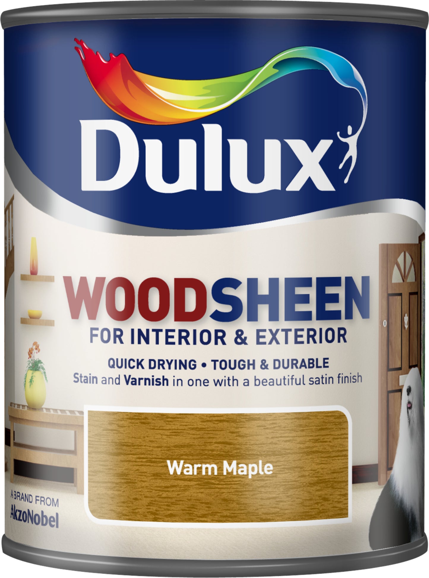 Dulux Interior and Exterior Water Based Woodsheen - Warm Maple - 750ml