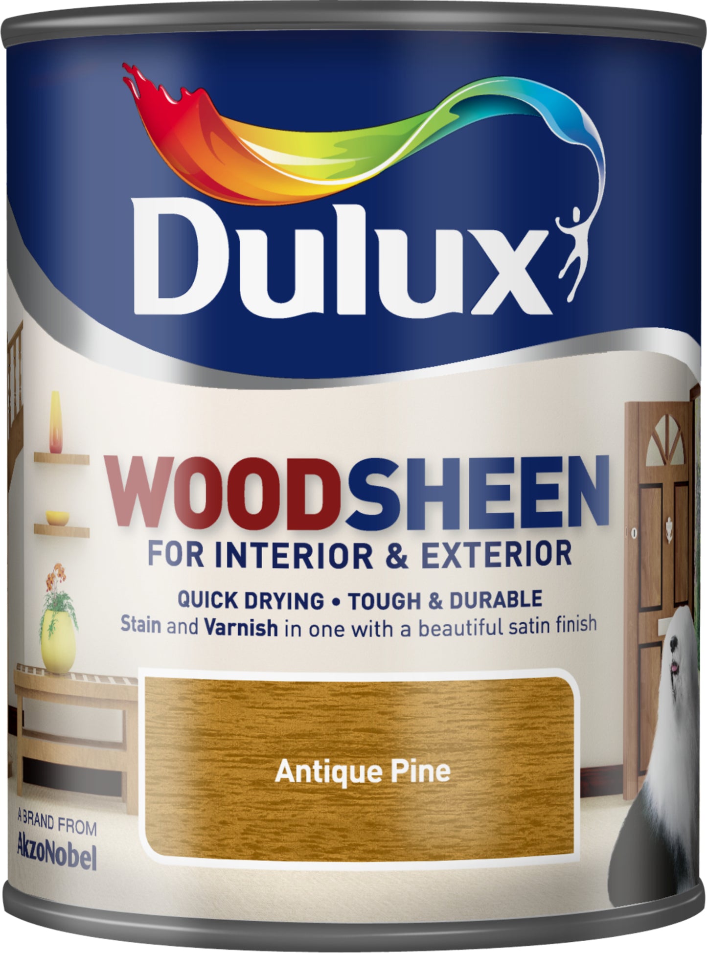 Dulux Interior and Exterior Water Based Woodsheen - Antique Pine - 750ml