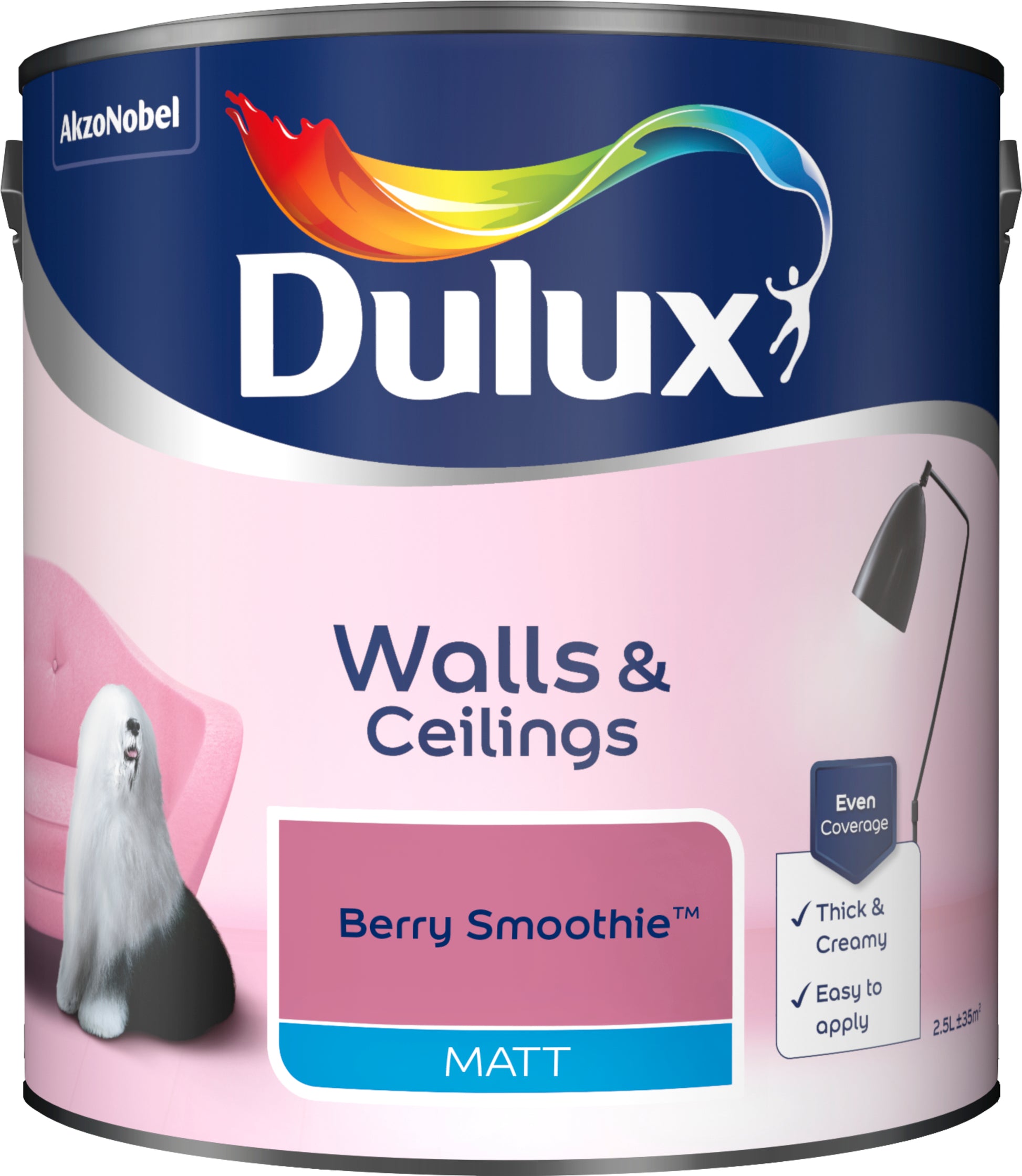 Dulux Matt Paint - Berry Smoothie - 2.5 Litre