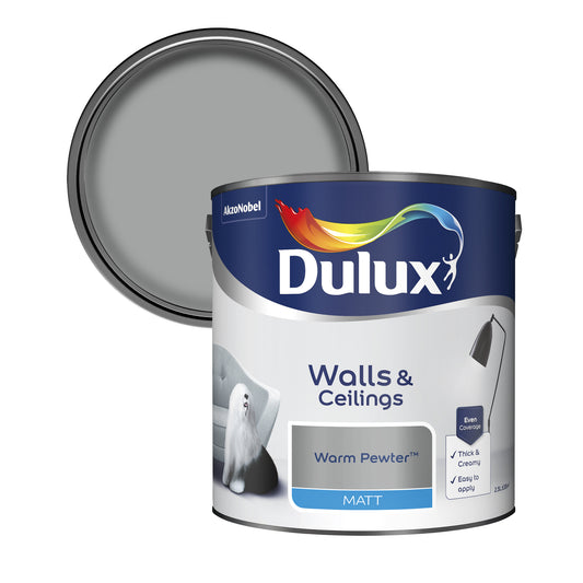 Dulux Matt Paint - Warm Pewter - 2.5 Litre