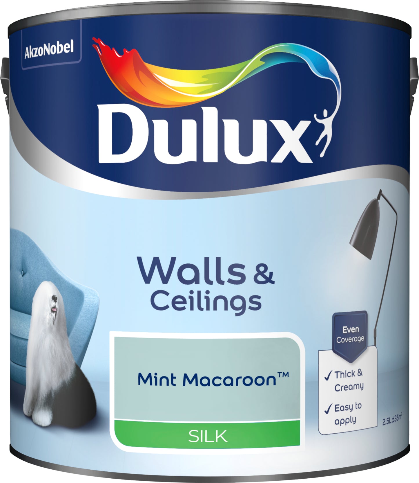 Dulux Silk Paint - Mint Macaroon - 2.5 Litre