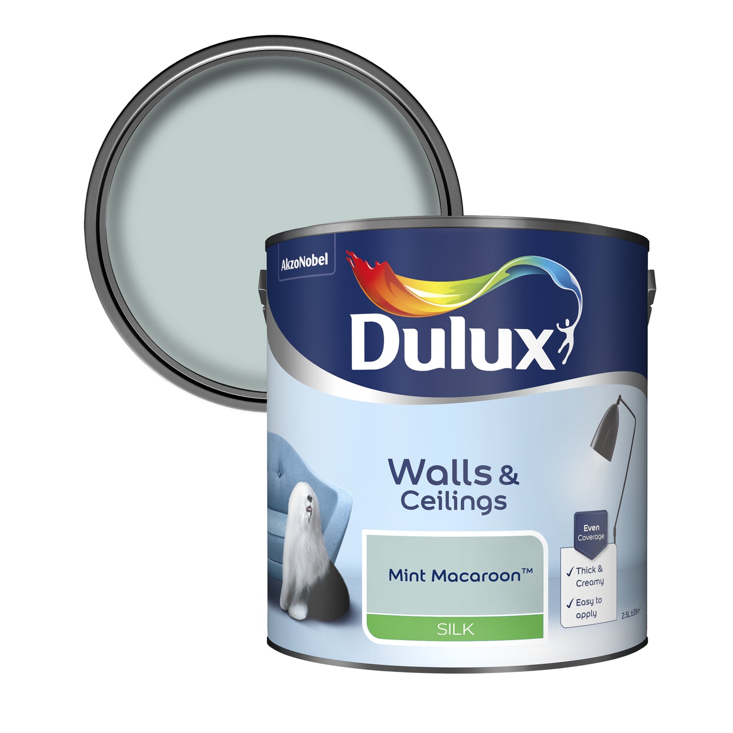 Dulux Silk Paint - Mint Macaroon - 2.5 Litre