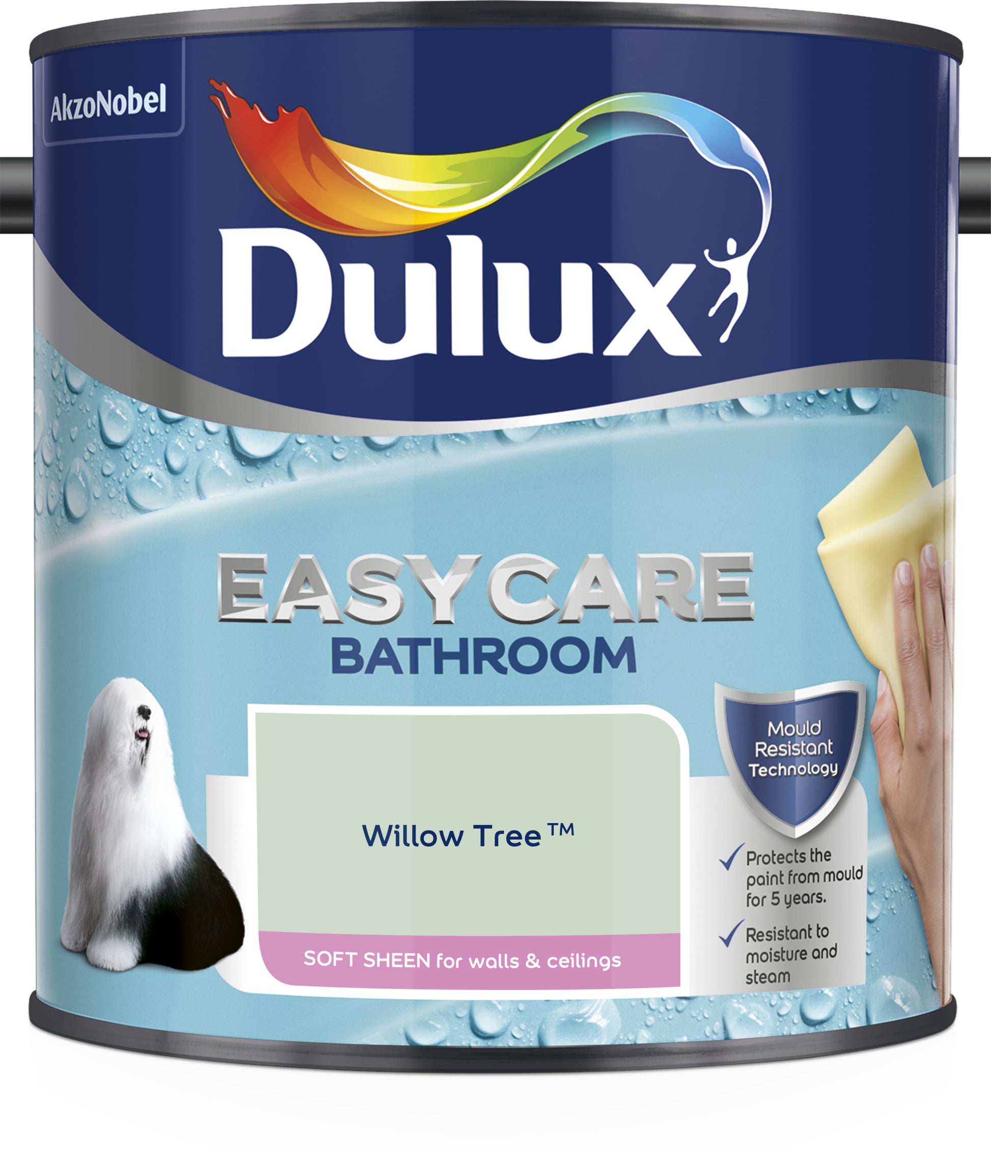 Dulux Easycare Bathroom Soft Sheen Paint - Willow Tree - 2.5 Litre