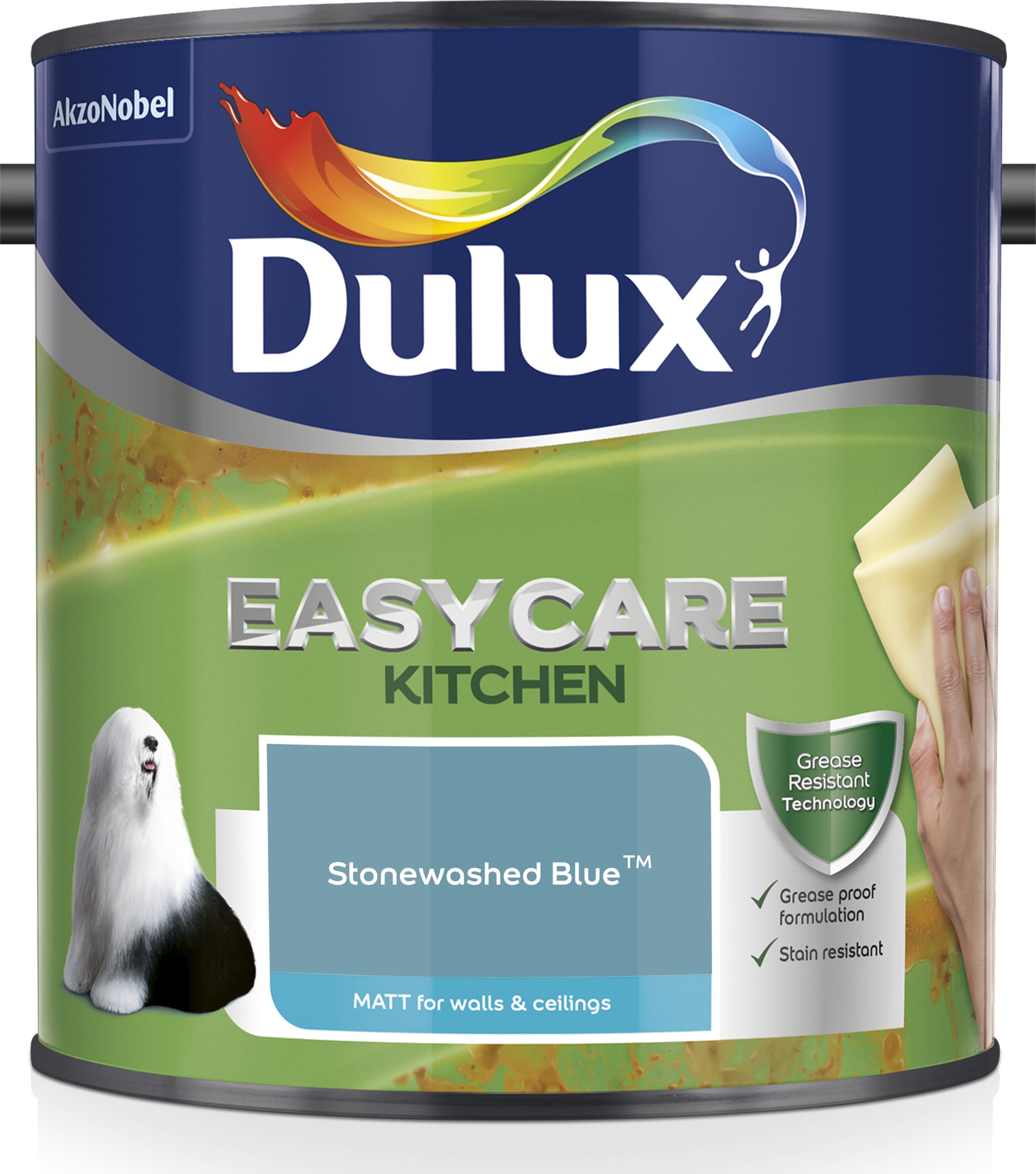 Dulux Easycare Kitchen Matt Paint - Stonewashed Blue - 2.5 Litre