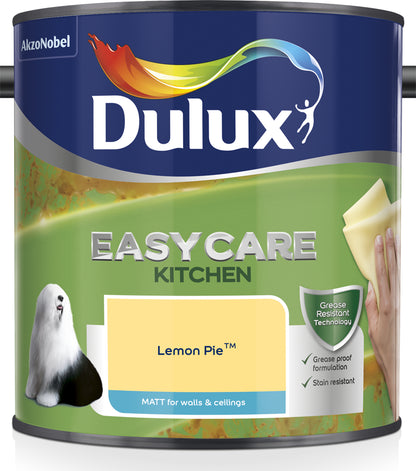 Dulux Easycare Kitchen Matt Paint - Lemon Pie - 2.5 Litre