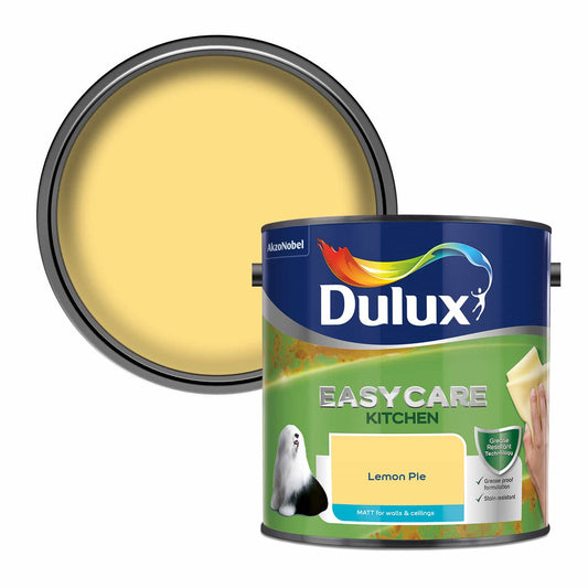 Dulux Easycare Kitchen Matt Paint - Lemon Pie - 2.5 Litre