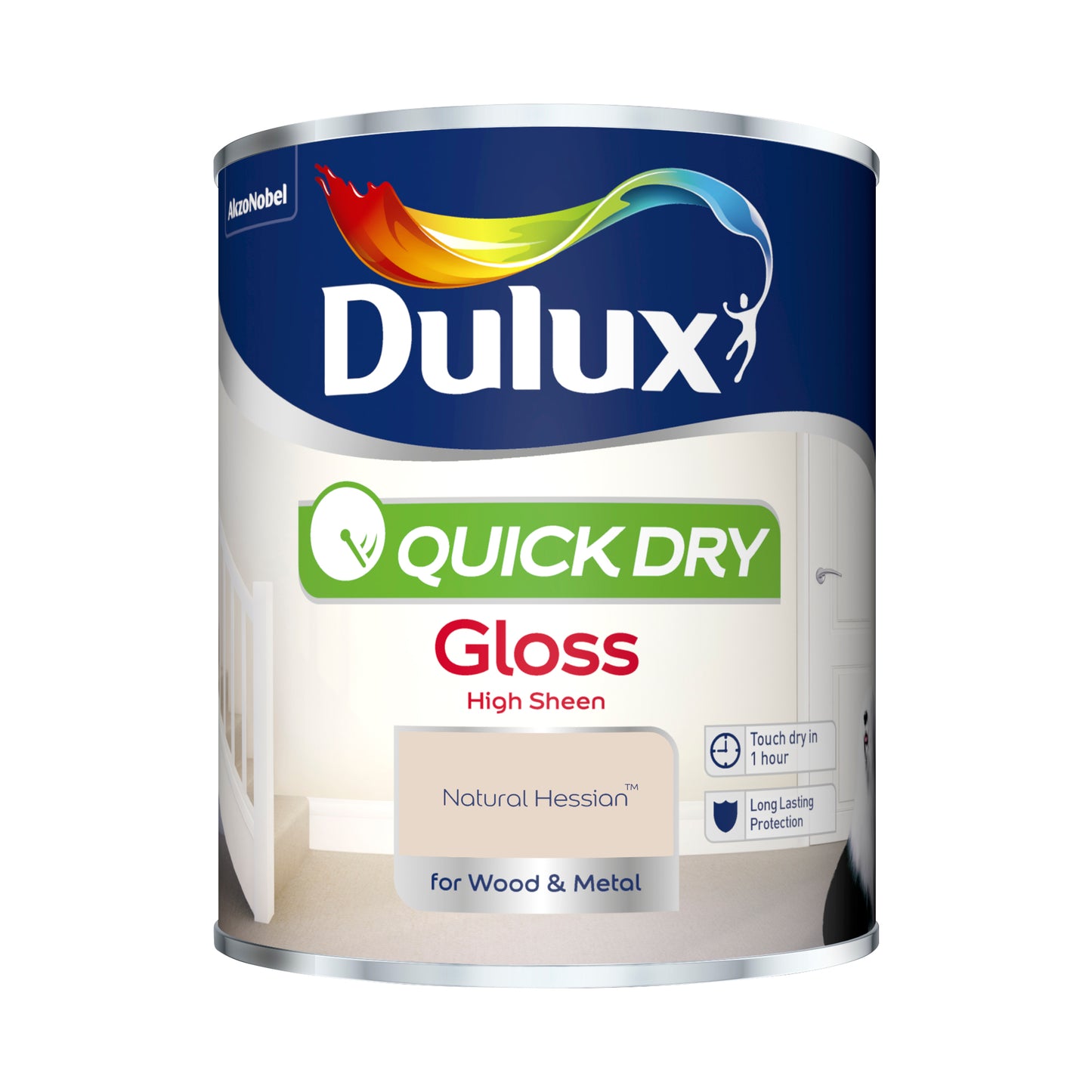 Dulux Quick Dry Gloss Paint - Natural Hessian - 750ml