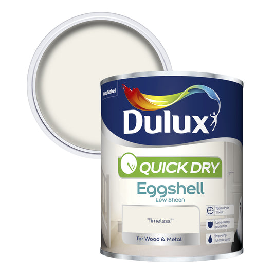 Dulux Quick Dry Eggshell Paint - Timeless - 750ml