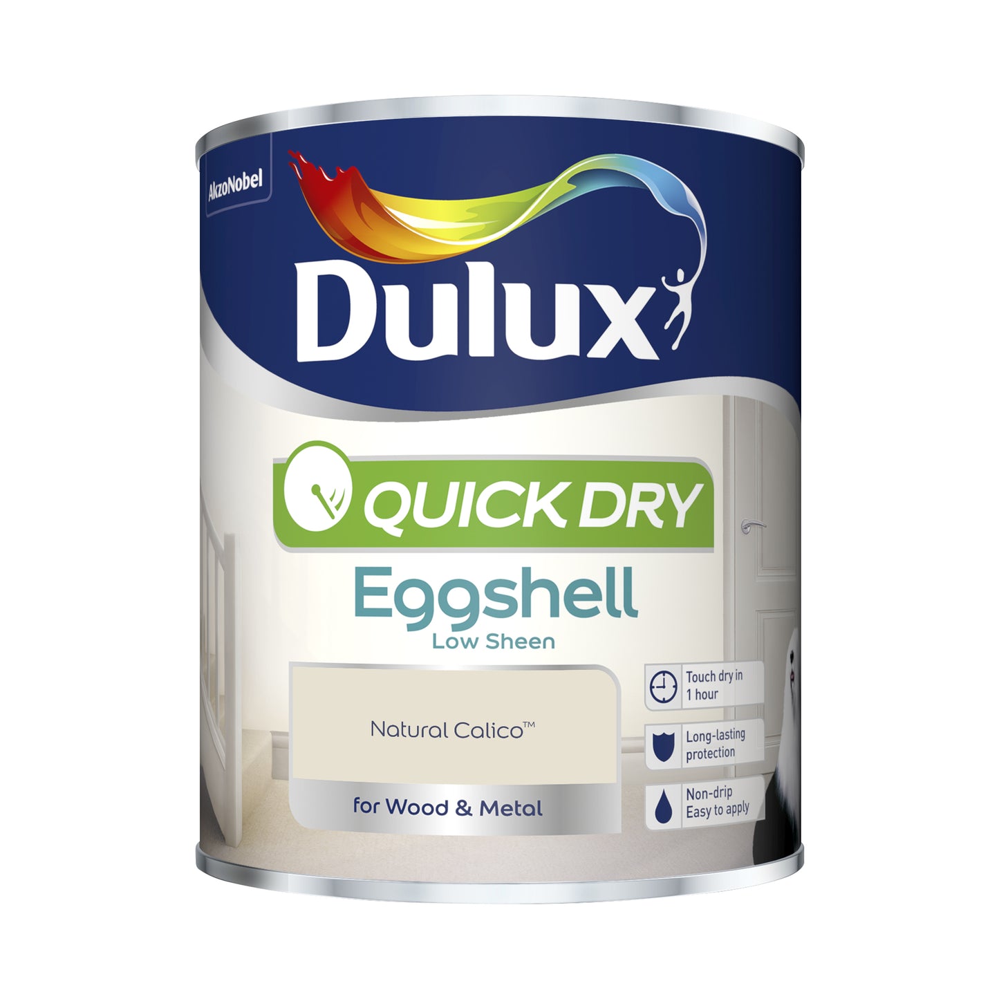 Dulux Quick Dry Eggshell Paint - Natural Calico - 750ml