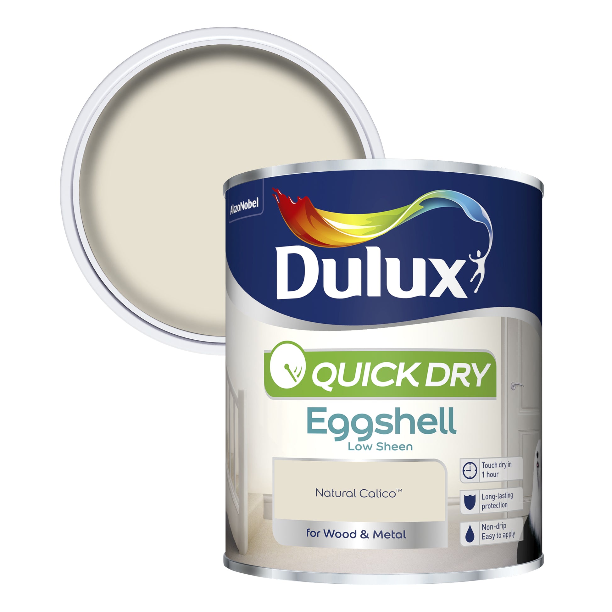 Dulux Quick Dry Eggshell Paint - Natural Calico - 750ml