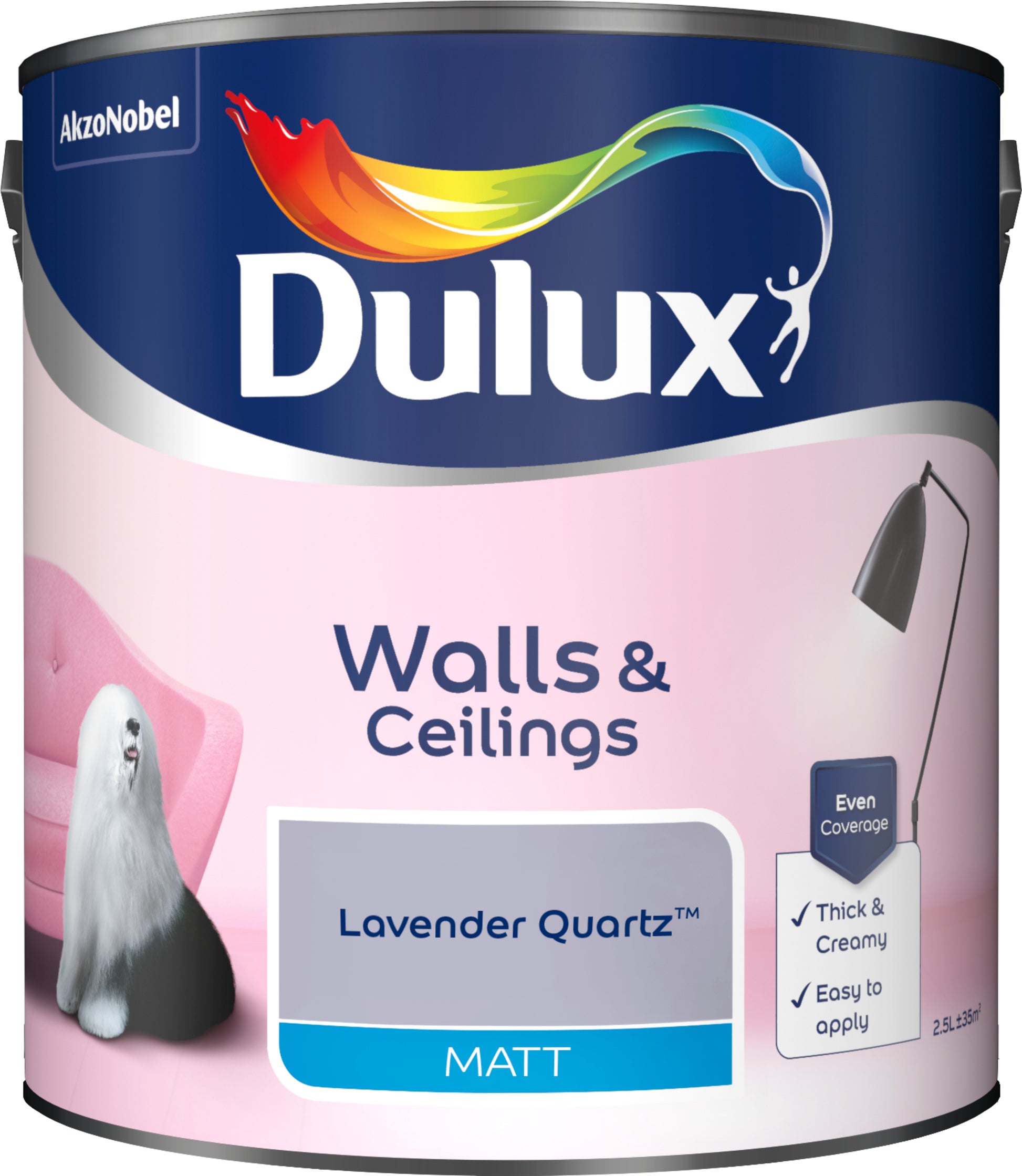 Dulux Matt Paint - Lavender Quartz - 2.5 Litre