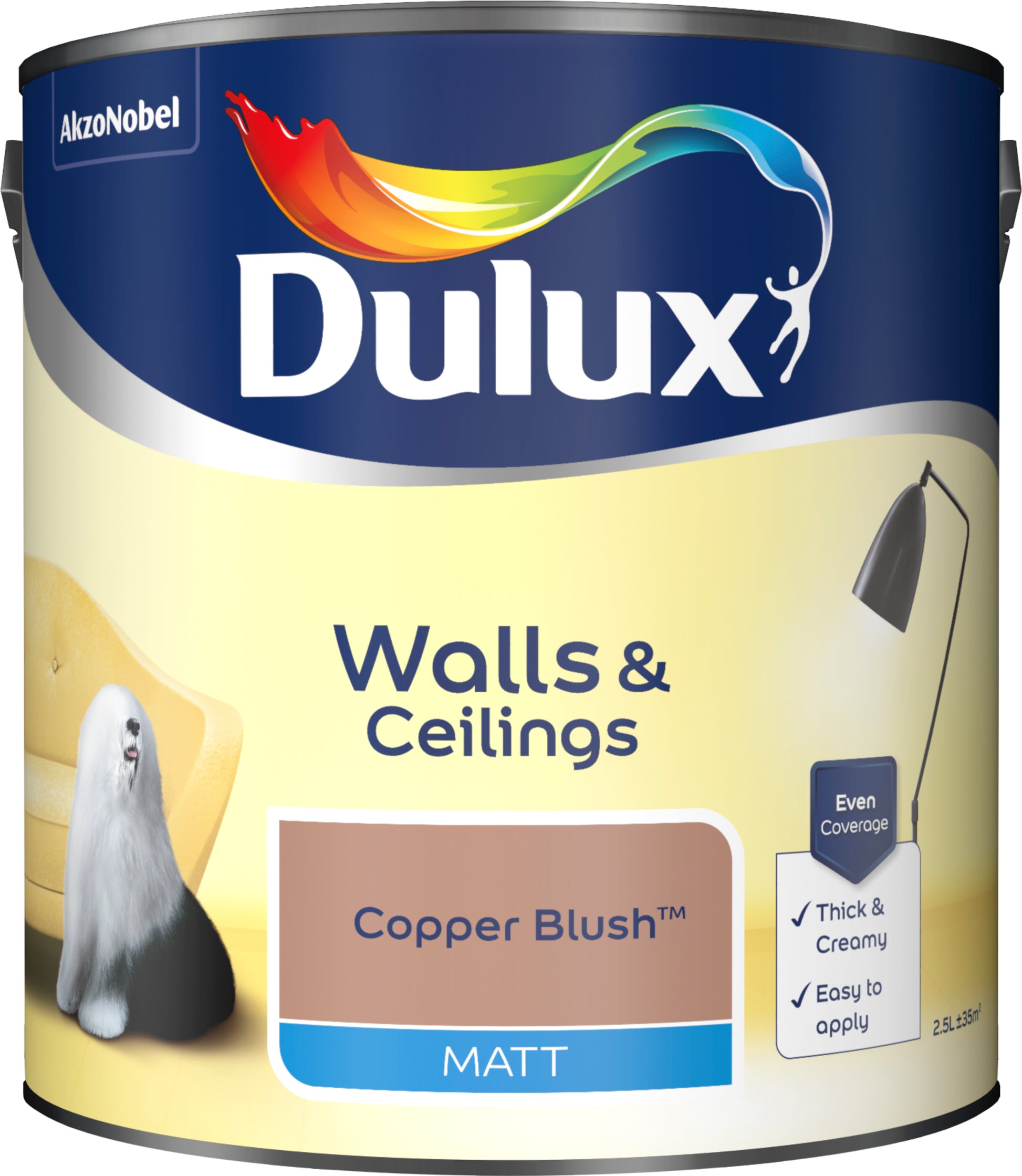 Dulux Matt Paint - Copper Blush - 2.5 Litre